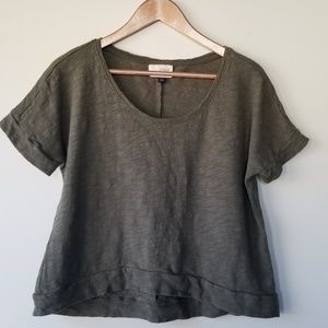  Universal Thread: Olive green long crop  tee– S